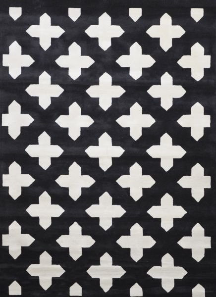 Abbeville Black/Silver - Designer rug