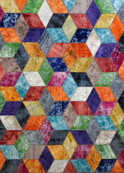 Overdyed Patchwork - Designer rug