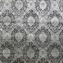 Damask Grey Silver - Designer rug