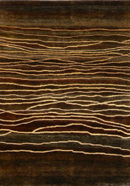 Burnished Brown Broken Sunset - Designer rug