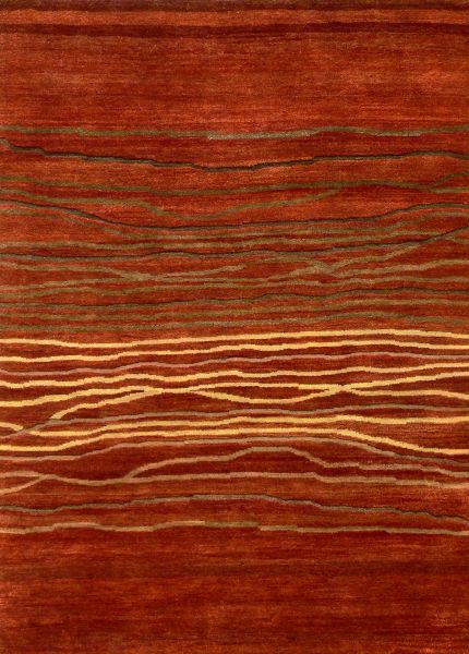 Rust Broken Sunset - Designer rug