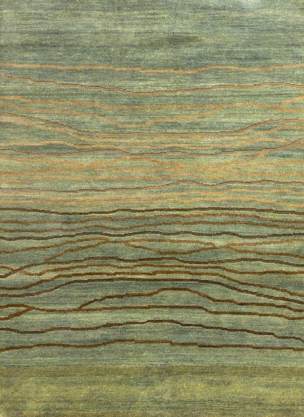 Seafoam Broken Sunset - Designer rug