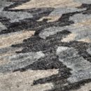 Rheum blue charcoal - Designer rug