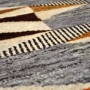Stockholm rust grey gold - Designer rug