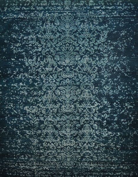 Damask turquoise - Designer rug by Source Mondial