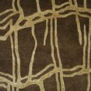 Raffee brown gold - Designer rug by Source Mondial