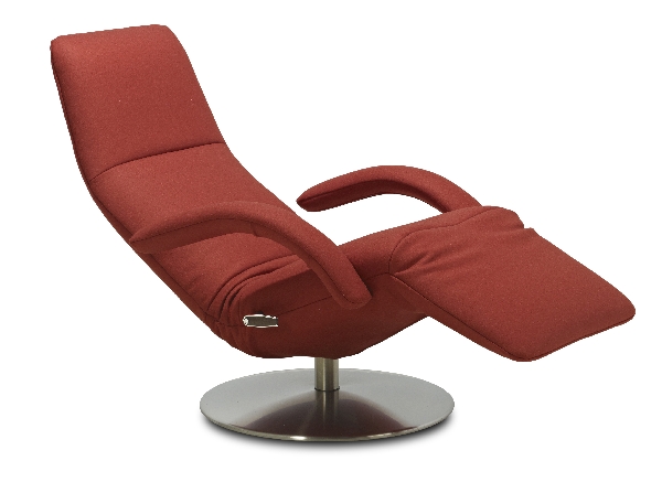 Contemporary relaxing armchair - YOGA - JORI - leather / fabric